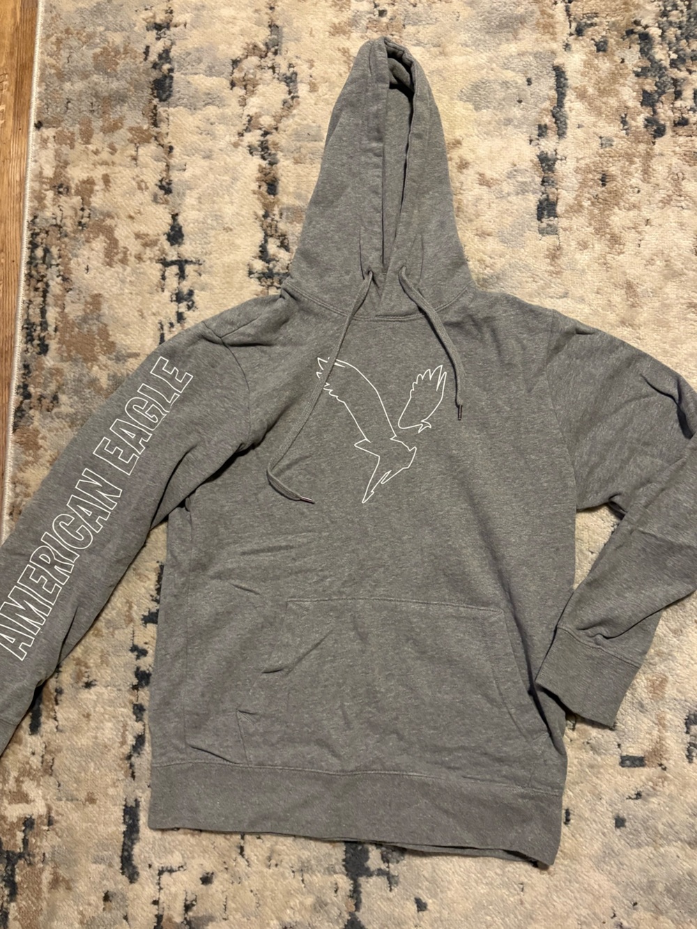 American Eagle Outfitters Gray Zip-Up Hoodie with Logo
